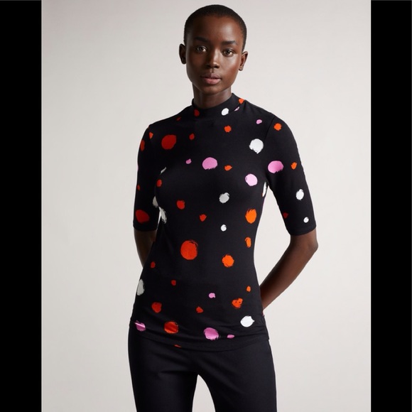 Ted Baker London Tops - New With Tags Ted Baker London Womens Lilyz High Neck Fitted Tee Multiple Sizes